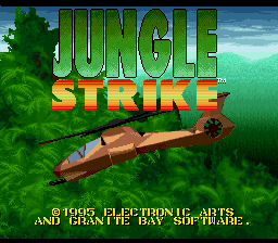 Jungle Strike (Europe) Title Screen